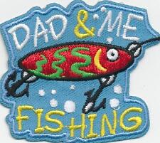 Girl Boy Cub DAD & ME FISHING trip Fun Patches Crests Badge SCOUT GUIDE tour Day picture