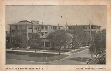 Davidson & Bryan Apartments St. Petersburg Florida FL c1920 Postcard picture