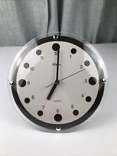 MCM Waltham Glass Dome Wall Round Clock Metal Dial 9