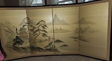 Japanese Byobu Four-Panel Folding Silk Screen Room Divider 72