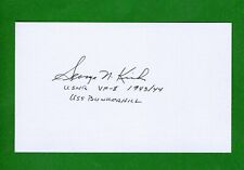 George Kirk WWII Fighter Pilot Ace-7 Kills Signed 3x5 Index Card R0278 picture