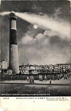 1906 Absecon Lighthouse at Night Atlantic City New Jersey Postcard picture