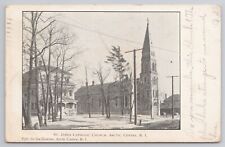 St James Catholic Church Arctic Centre Rhode Island RI 1906 Postcard Winter picture