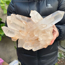 5.8lb Natural Clear White Faden Quartz Crystal Cluster Rough Healing Specimen picture