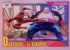 1991 Marvel Comics Impel Trading Card #126 Daredevil vs. Kingpin. Vintage picture