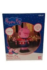 Peppa Pig Christmas Inflatable 4.5 Feet with Candy Cane Gemmy  NEW picture