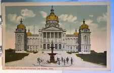 Antique Postcard State Capitol of Iowa  & Fountain Des Moines IA c1910 picture