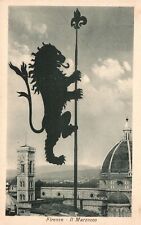 Vintage Postcard Firenze II Marzocco Heraldic Lion Sculpture Florence Italy picture