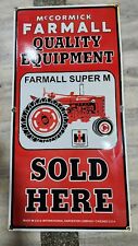 FARMALL PORCELAIN ENAMEL SIGN 48 X 24 INCHES picture
