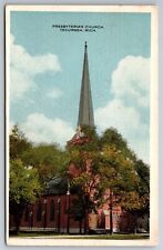 Presbyterian Church Tall Steeple Tecumseh MI C1922 Postcard T17 picture