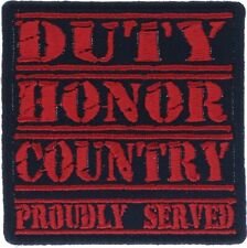 Duty Honor Country Proudly Served 2.5 inch Cap Hat Patch IV3163 F4D15S picture