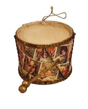 Bethany Lowe Paper Mache Victorian Christmas Scenes Drum Ornament picture