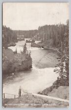 1907 Postcard Yellowstone Rapids Above Upper Falls Wyoming picture