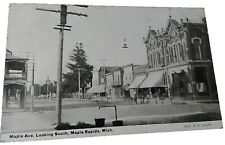 Maple Rapids, Michigan Maple Ave. Looking South, Post Card  picture