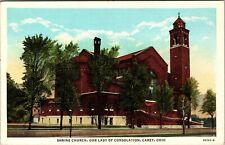 Carey OH-Ohio, Shrine Church, Religion, Outside, Vintage Postcard picture