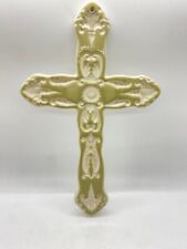 Sage and White Ceramic Cross/Crucifix Wall Décor - E1 picture