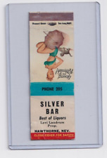 SILVER BAR - 1953 -  gaming matchcover - Hawthorne, Nevada - RARE  picture