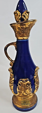Jim Beam Distilling Regal China Blue Gold Whiskey Decanter Bottle 1966 picture