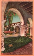 Vintage Postcard 1930's Mission San Juan Capistrano Arched Corridors Patio CA picture