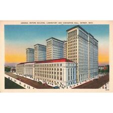 c.1930's General Motors Building Detroit Michigan Postcard / 2R3-616 picture