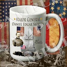 Dan Sickles Marker, Gettysburg 15-ounce American Civil War themed coffee mug/cup picture