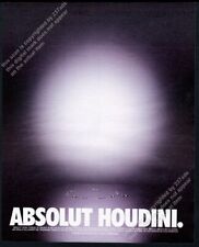 1995 Absolut Houdini vanished disappeared vodka bottle photo vintage print ad picture