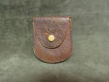 Antique Early 20th Century Leather Snap front cover/case/small pouch AS IS picture