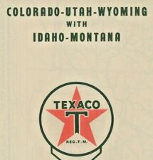 1947 Texaco Map for Colorado, Utah, Wyoming, Idaho and Montana, Beautiful, Vtg  picture