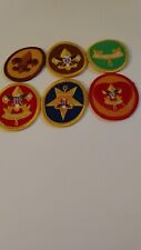 BSA, Basic Scout through Life Scout 1972-89, six patches, Plastic Backs picture