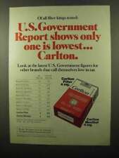 1975 Carlton Cigarettes Ad - U.S. Government Report picture