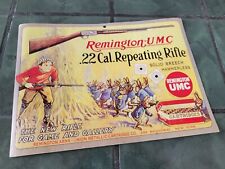 Vintage REMINGTON .22 RIFLE UMC gallery hammerless target rabbit hunting sign picture