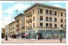  San Jose California Hotel Montgomery Antique Postcard White Border c 1915-1930  picture