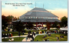 Stock Pavilion Iowa State Fair Grounds Des Moines IA Vintage Postcard picture
