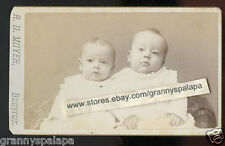 CDV Photo - 2 Close Up - Very Cute Babies - Bucyrus, Ohio - Moyer Studio picture