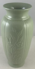 RARE Vintage Lenox Celadon Green Vase Floral Motif Old Blue Mark picture
