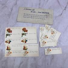 Vintage Kroger Christmas Gift Tags Unused in Envelope Ai5-PCL picture