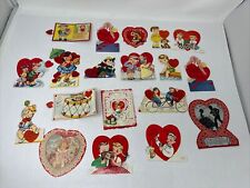 Lot of 19 Vintage Valentine Cards Cute Kids Mixed Variety picture