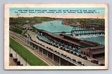 Rochester NY-New York, Aerial Barge Canal Terminal, Vintage c1940 Postcard picture