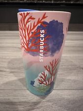 Starbucks 2021 Hawaii Collection Coral Reef Sea Ocean 12oz Ceramic Tumbler w/Lid picture