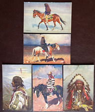 5 Native American Oilette Tuck's: Indian Chiefs/American Indians, Black Chicken picture