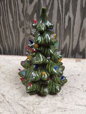 VTG Holland Mold 10” Christmas Tree 1974 Ceramic No Base Or Light Small Chip  picture