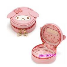 Women Girl's Pink My Melody Jewelry Storage Box Earphone Coin Bag Round Case picture