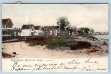 1906 WEST BEACH*WESTBROOK CONNECTICUT*CT*COTTAGES HAND COLORED ANTIQUE POSTCARD picture