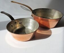 2 Vintage Havard, Villedieu Copper Saucepans , Made in France picture