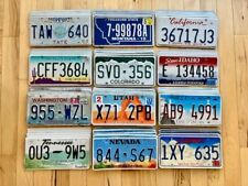 Bulk Lot of 60 License Plates from 12 Different States - 5 of Each State picture