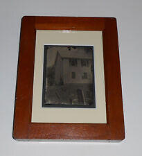 Framed AmbroType Photo Photograph Chruch Grave Yard Purple Glass Quarter Plate picture
