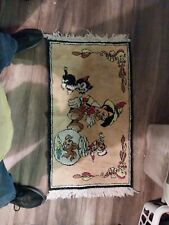  Disney Vintage Pinocchio Fringed Rug Tapestry Jiminy Cricket 20