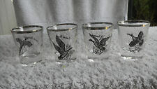 Federal Glass Game Bird Shot Glasses Set of Four picture