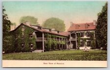 Hand-Colored~New Geneva PA~Rear View Of Albert Gallatin Mansion~Vintage Postcard picture