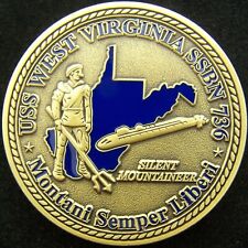 USS West Virginia SSBN 736 Silent Mountaineer Navy Challenge Coin picture